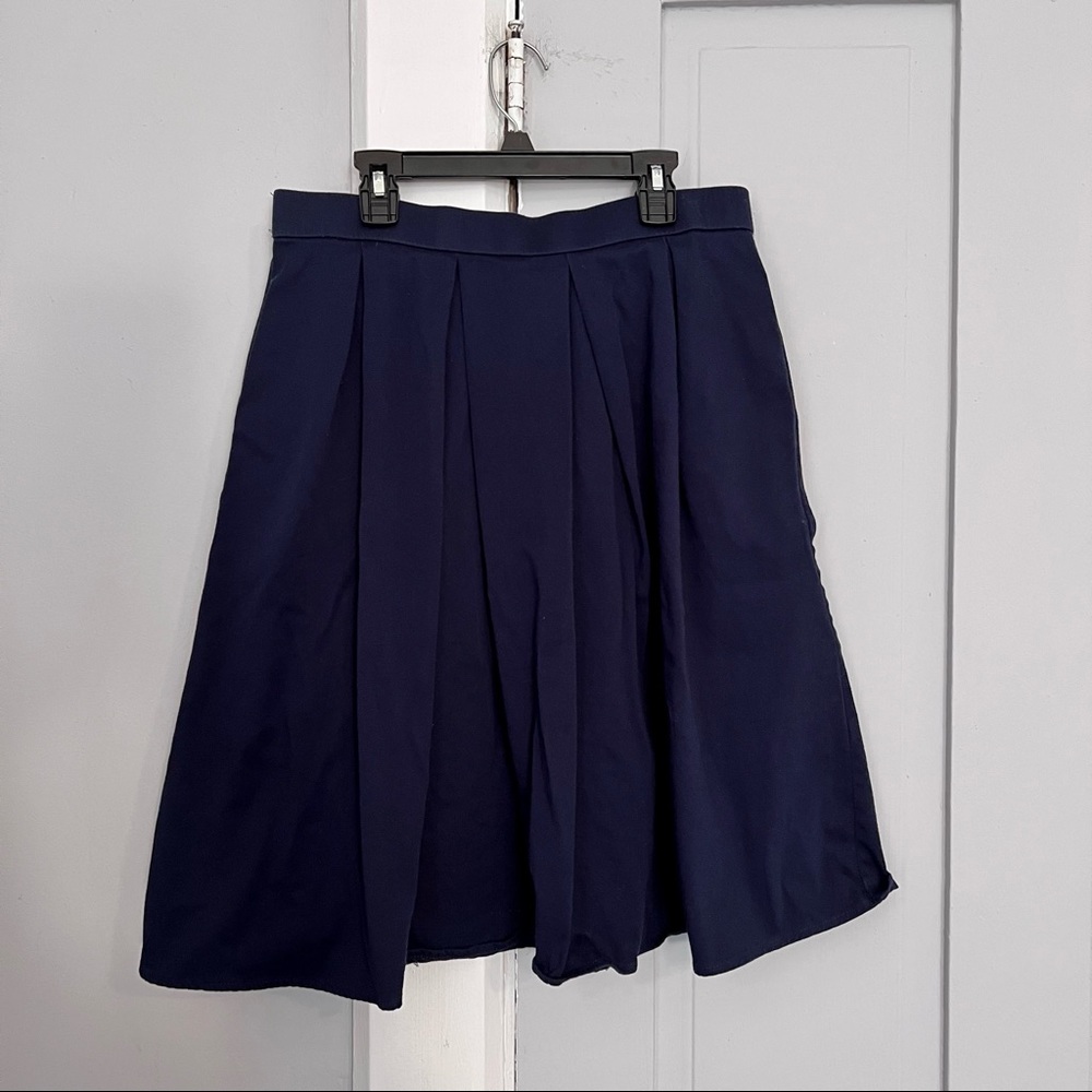 Tandisk A-Line Pleated Flared MIDI Skirt